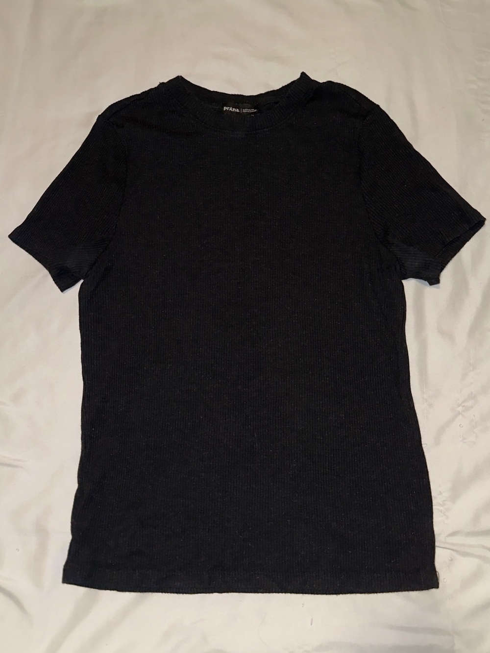 Women’s Prana Tight Ribbed Black Tee